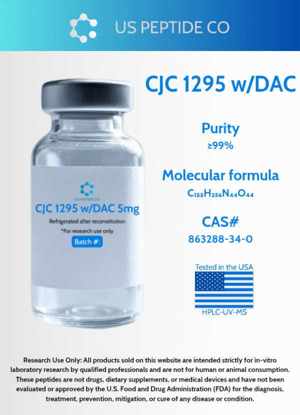 CJC-1295 DAC 5mg Research Peptide - Image 2