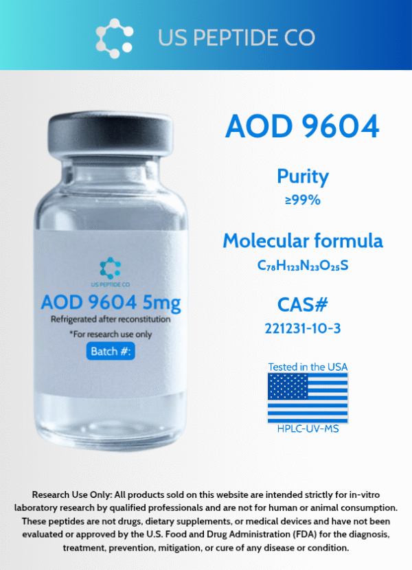 AOD 9604 5mg - Research Peptide - Image 2