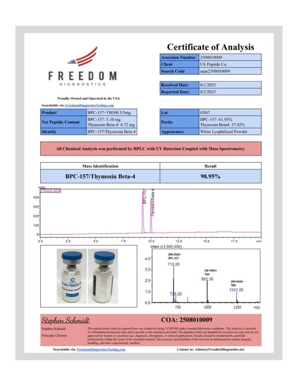 BPC-157+ TB 500 Research Blend  5mg/5mg - Image 4
