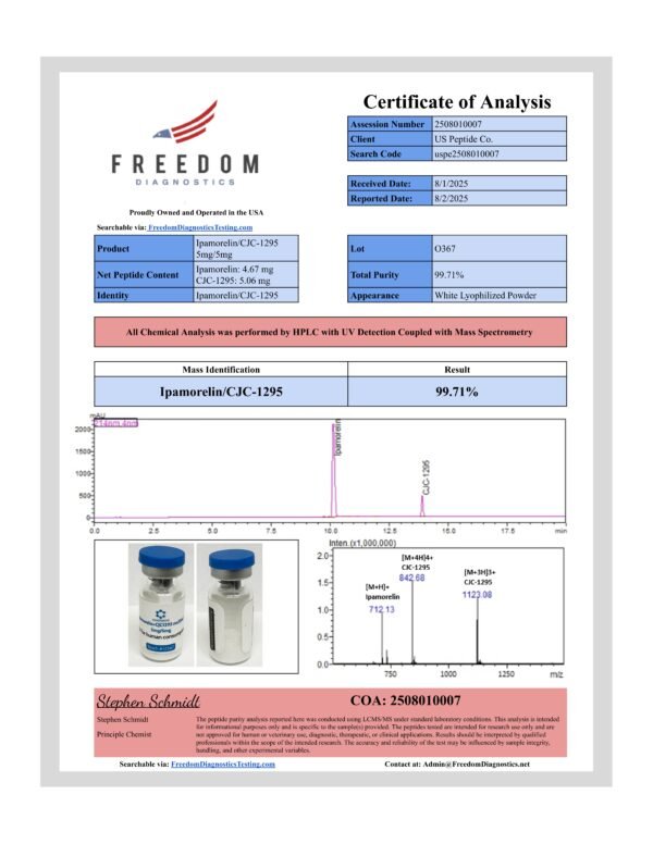Ipamorelin + CJC 1295 no DAC Research Blend 5mg/5mg - Image 4