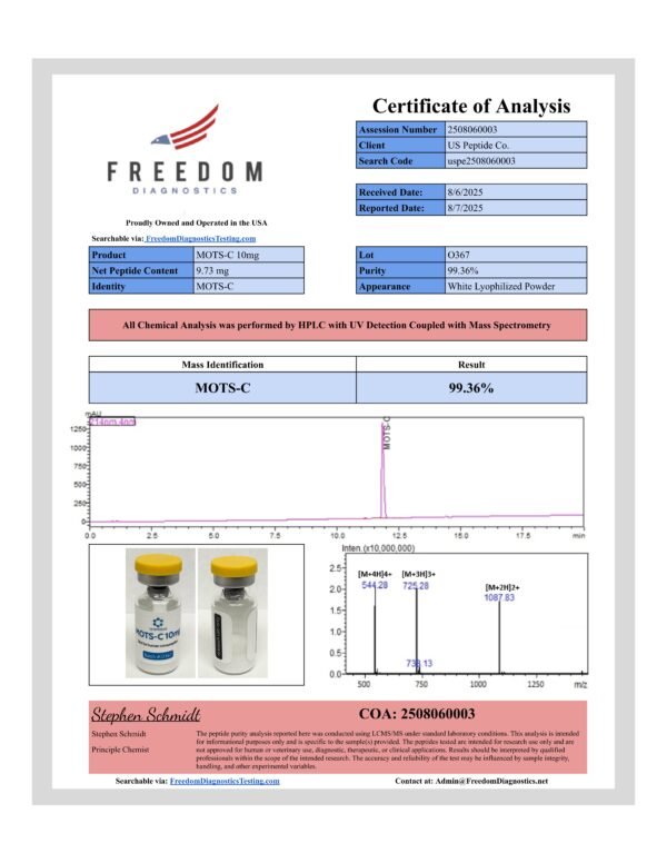 MOTS-C 10mg Research Peptide - Image 4