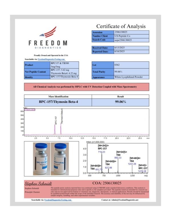BPC-157+ TB 500 Research Blend  5mg/5mg - Image 3