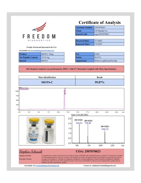 MOTS-C 10mg Research Peptide - Image 3