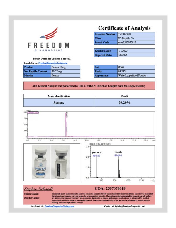 Semax 10mg - Research Peptide - Image 5