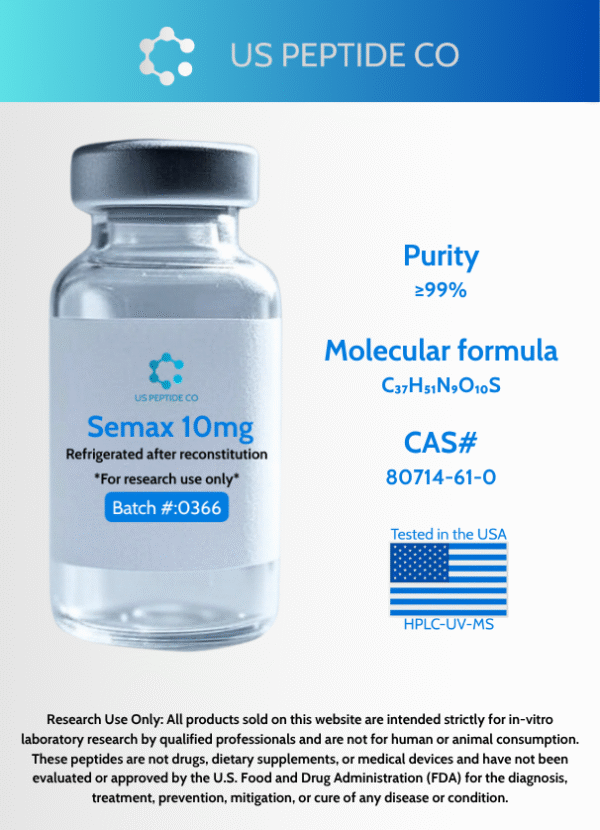 Semax 10mg - Research Peptide - Image 2