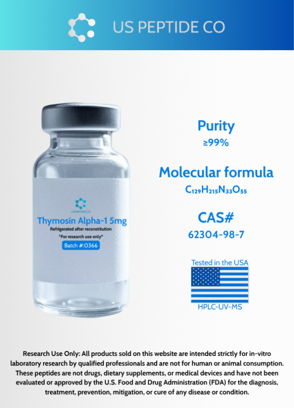 Thymosin Alpha-1 5mg Research Peptide - Image 2